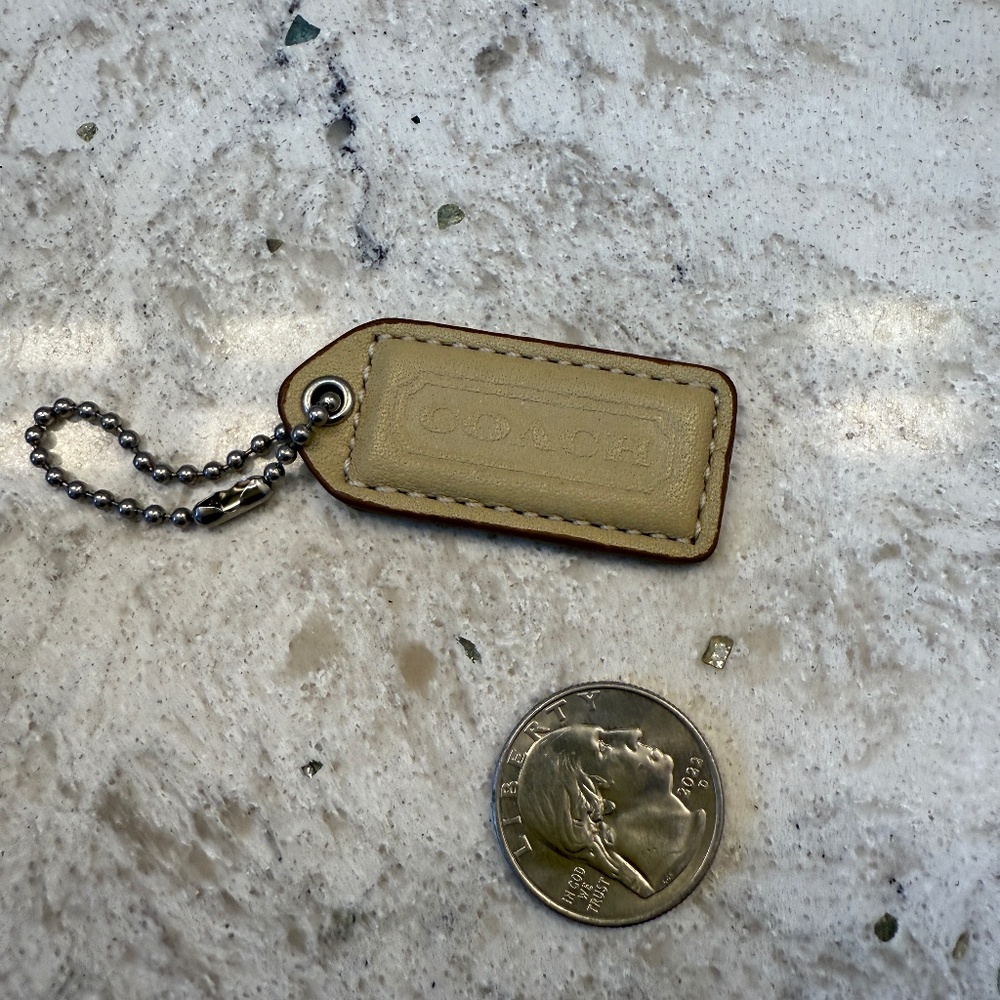 Coach Small tan‎ leather purse/hangtag replacement